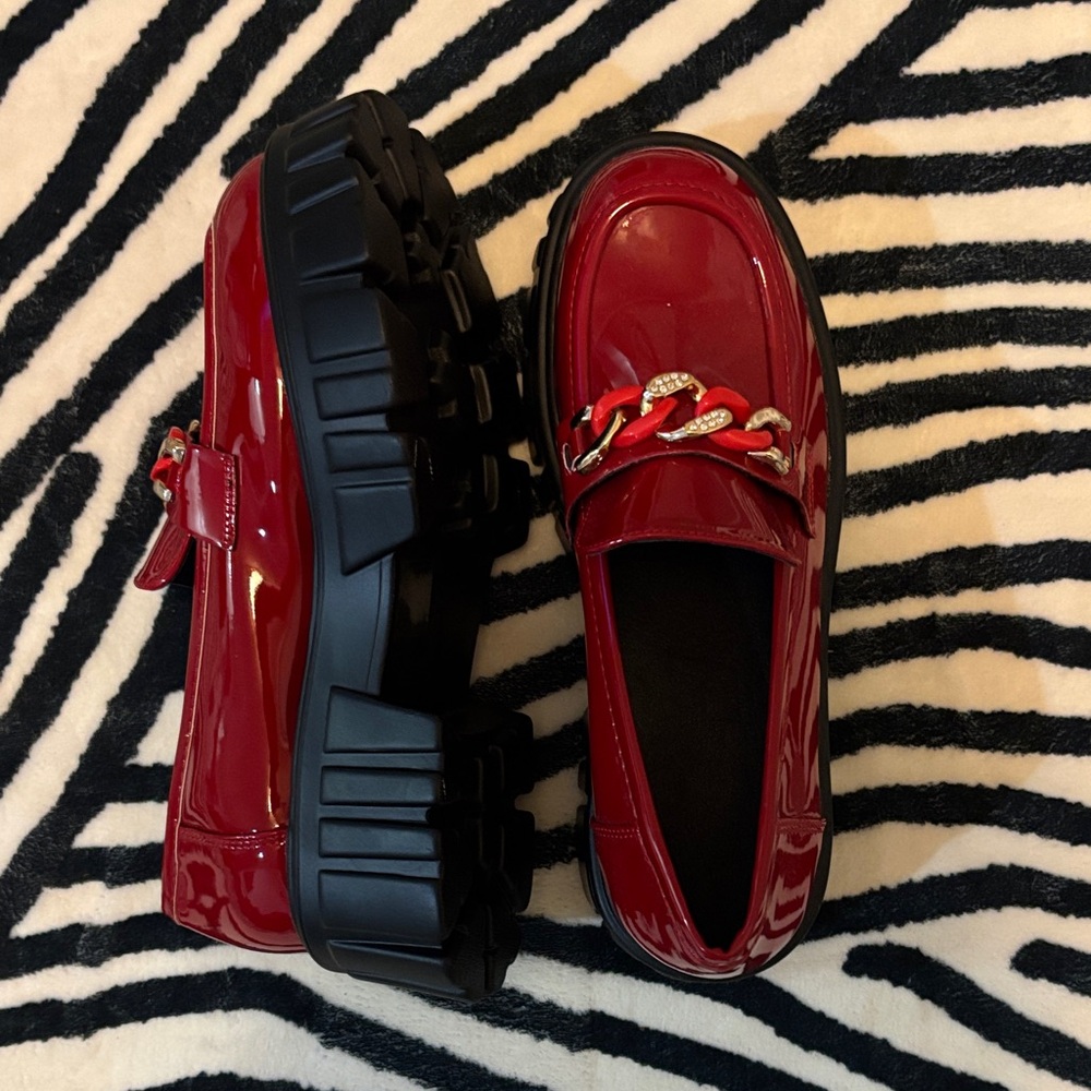Stylish Red Loafers